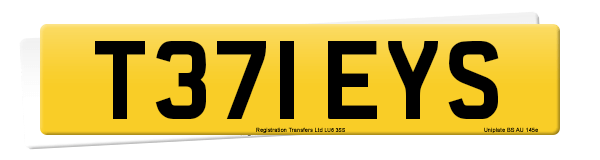 Registration number T371 EYS